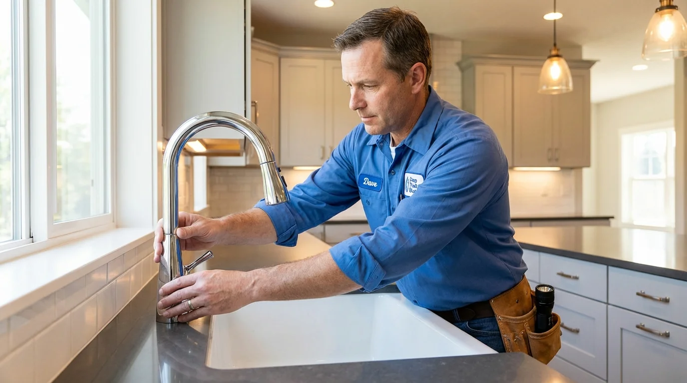 Kitchen faucet installation by Johns Plumbing LLC in Red Lion
